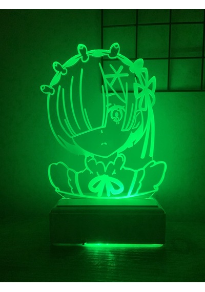 Rem Re:zero 16 Renk Gece Lambası