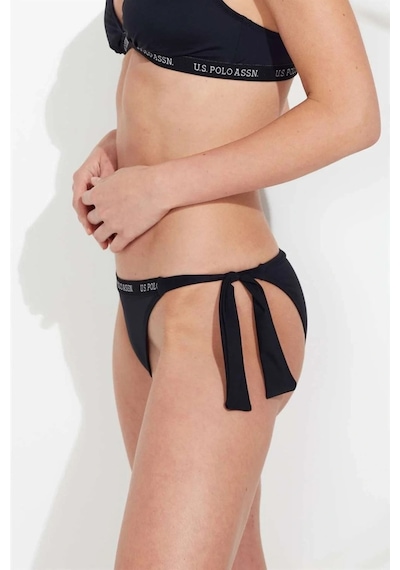 U.S. Polo Assn. Kadın Siyah Kalın Ipli Bikini Alt Siyah