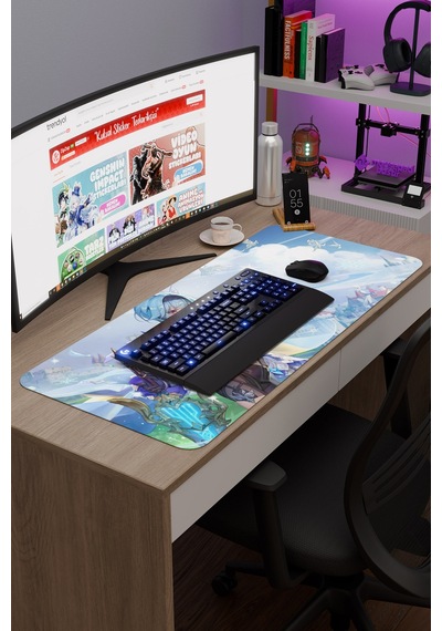 Eula Genshin Impact Anime Gacha V1 - 90x40 Xxl Gaming Mouse Pad Fare Altlığı
