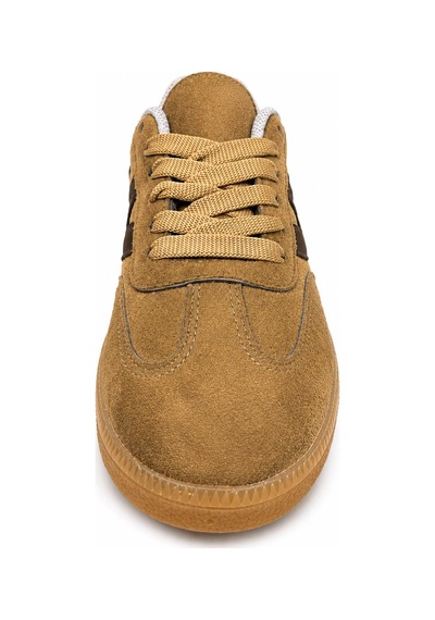 Papucumun Dünyası Unisex Süet Özel Gum Tabanlı Günlük Kullanıma Uygun Retro Sneaker Camel