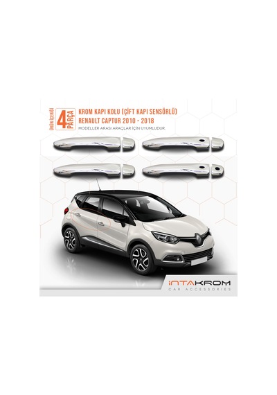 Renault Captur Krom Kapı Kolu 4 Kapı 2010-2018 - 2 Kapı Sensörlü