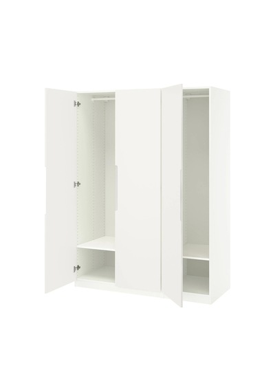 Ikea Beyaz Sağlam Kapaklı Gardırop Beyaz-kırık Beyaz