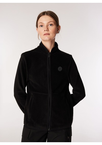 Jeep Siyah Kadın Dik Relaxed Düz Sweatshirt J4wl-swt7074