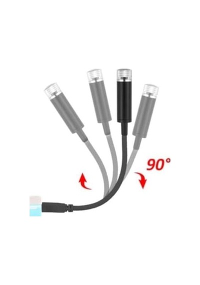 Kırmızı Ayak Altı Tavan Star Led Araç İçi Atmosfer Ambians Işık Oto Araba İç Tavan Yıldız Ayarlanır Usb Lamba