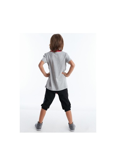Denokids Mushi Born To Skate Erkek Çocuk Kapri Takım Çok Renkli