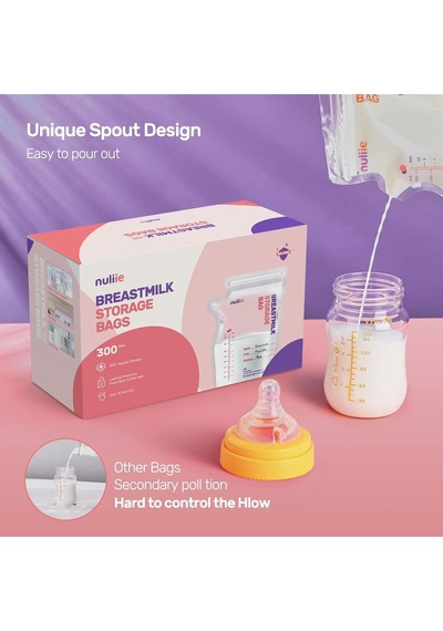 Nuliie 300 Adet Anne Sütü Torbası, 8 Oz, Bpa Içermez, Dondurulabilir, Sızıntı Koruması Emzirme Aksesuarları