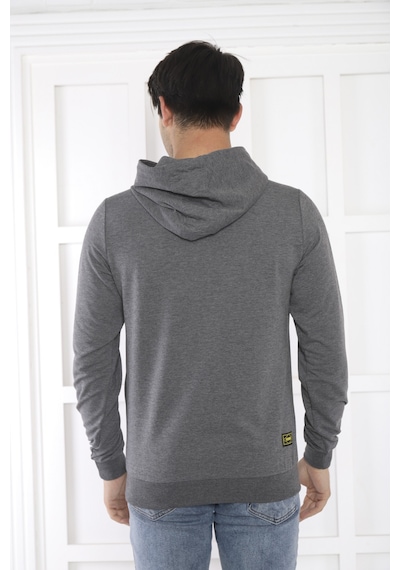 Escetic Spor Erkek G3 Melanj Cepli, Kapüşonlu Sweatshirt-4173