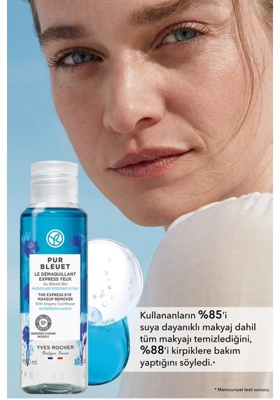 Yves Rocher Tüm Ciltler, Çift Fazlı/yoğun Makyaja Özel, Rahatlatıcı Göz Makyaj Temizleyici-pur Bleuet-100ml 76255354