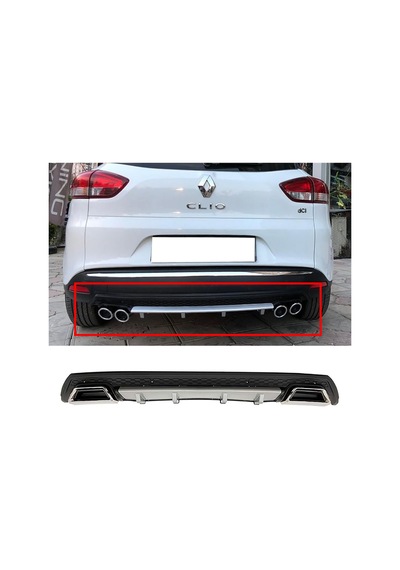 Renault Clio Mk4 Sporttourer Sw Gri Difüzör Çiftli Kare Egzoz Görünümlü D Tip Difizör 2012-2019