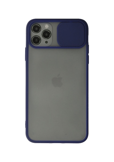 Apple iPhone  Uyumlu,  11 Pro Max Kılıf Palm Buzlu Kamera Sürgülü Silikon - Lacivert