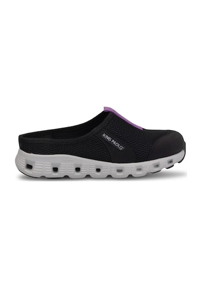 King Paolo H5204 Missy Kadın Memory Foam Sabo Terlik Siyah - Mor