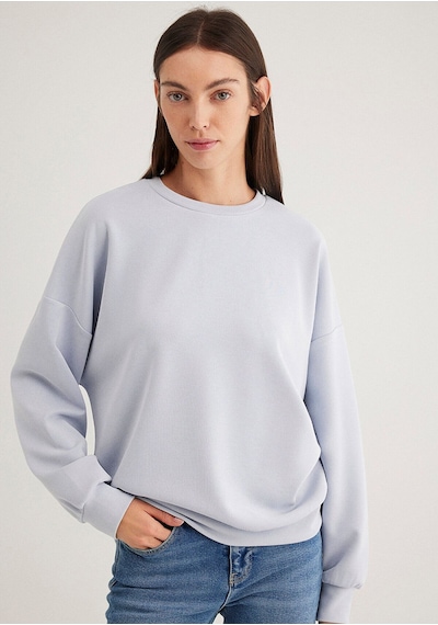 Mavi Kadın Oversize Sweatshırt Halogen Blue 168837-89201 Mavi