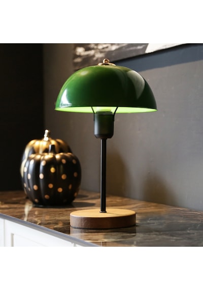 North Home Mantar Başlıklı Metal Abajur Salon Ofis Cafe İşletme Masa Lambası