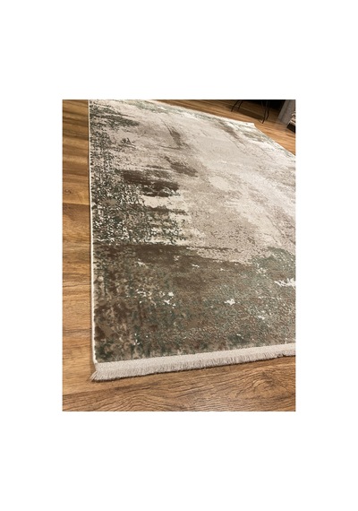 Woven Modern 03b Yeşil-kahve-krem Halı Çok Renkli