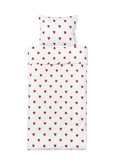 Ikea Barndrom Tek Kişilik Nevresim Takımı 150 X 200 Cm Beyaz - Kırmızı