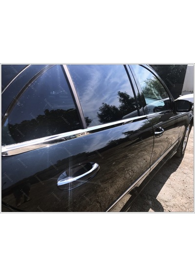 Mercedes E Klasse W211 Krom Cam Çıtası 4 Prç. 2002-2009 P. Çelik