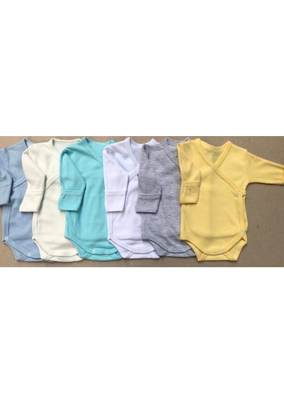 Özdemirli Bebe Özdemirlitekstil Bebelino Çıtçıtlı Body Kruvaze (6'Lı Paket) Çok Renkli