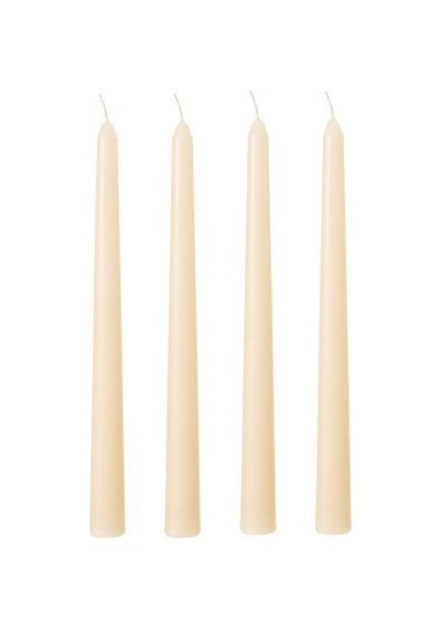 Mudo Home 4lü Şamdan Mum Krem 25cm 512172