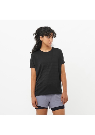 Salomon Sense Aero Kadın Koşu Tişört Black Lc2696300 Siyah