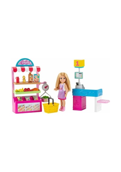 Barbie Chelsea Meslekleri Öğreniyor Market Çalışanı Chelsea ve Oyun Seti GTN67