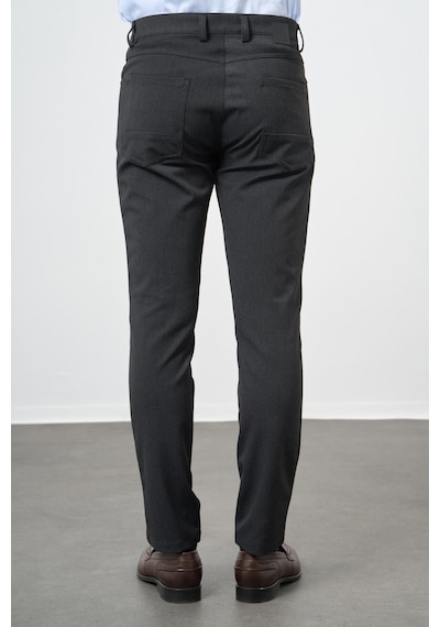 İmza Koyu Antrasit Düz Gabardin Esnek 5 Cep Slim Fit Casual Pantolon 1003245161 Koyu Antrasit