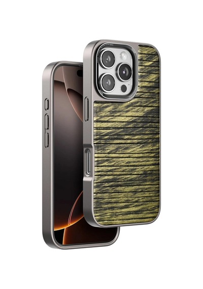 Apple Uyumlu iPhone 16 Pro Max Wave Kapak Koyu Kahve\