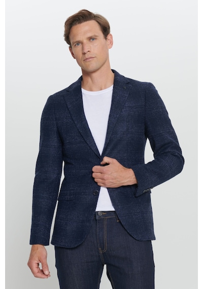 AC&Co / Altınyıldız Classics Erkek Lacı Slim Fit Dar Kesim Mono Yaka Yünlü Ceket Lacı