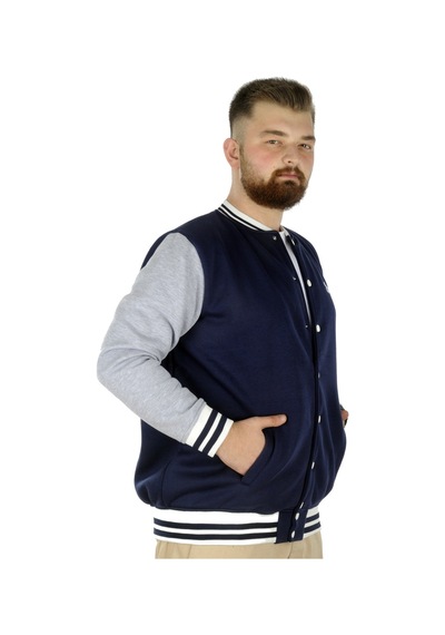 Mode Xl Büyük Beden Erkek Kolej Mont Süper 22614 İndigo 001