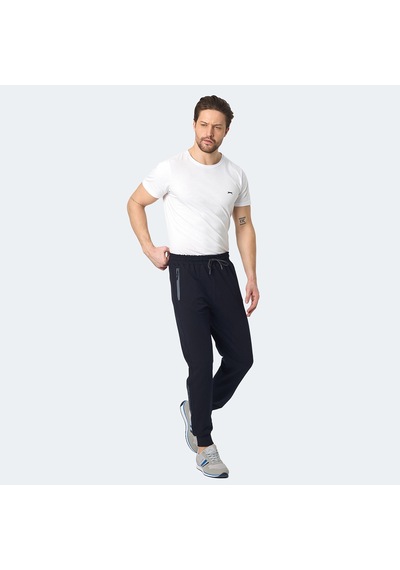 Slazenger NEAL KTN Erkek Fermuar Cepli Lacivert Eşofman Altı
