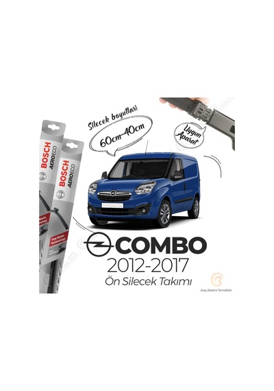 Opel Combo Muz Silecek Takımı 2012-2017 Bosch Aeroeco N11.3479