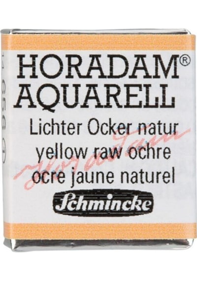 Schmincke Horadam Aquarell Artist Sulu Boya Yellow Raw Ochre Yarım Tablet