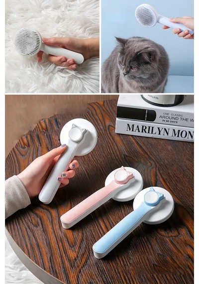 Mcg Mcg Basmalı Kedi Köpek Tüy Toparlayıcı Masaj Etkili Pet Fırçası