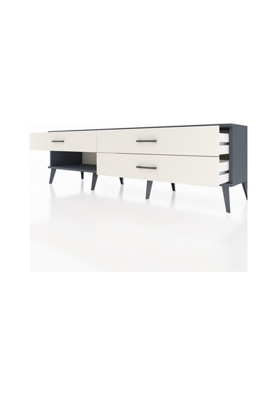 Hyperion Tv Ünitesi 3 Çekmeceli 176x44x51 Antrasit-antrasit/aytaşı Antrasıt/aytası