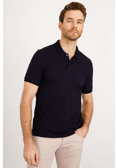 İgs Modern Fit Dar Kalıp Erkek Polo Yaka Tişört Lacivert