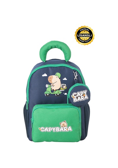 Capybara Orijinal Lisanslı Çocuk Okul / Anaokulu Çantası Su Lacivert
