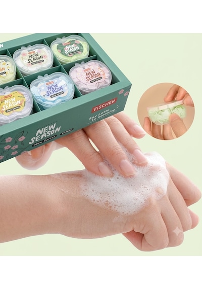 Bakgelal Yaprak Sabun Seti Taşınabilir Mini El Temizleme Sabunu Seyahat Hediyelik Biberiye - Lavanta