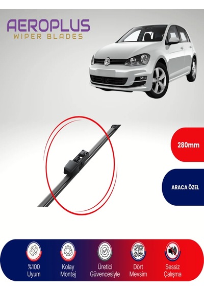 Aeroplus VW Golf 7 / 7.5 Arka Silecek 2012-2020
