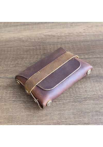 Sumerian Leather Craft Deri Cüzdan Kadın Taba