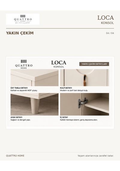 Loca Konsol Dolaplı Beyaz