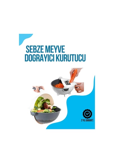 Dilimleyici Ve Rende Bıçaklı Çok Amaçlı Mutfak Aleti Çok Renkli