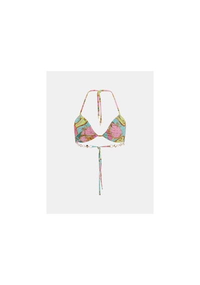 Guess Kadın Çok Renkli Üçgen Bikini Üst Çıkarılabilir Ped Çok Renkli