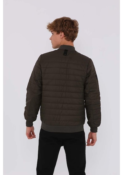 Maraton Sportswear Regular Erkek Dik Yaka Uzun Kol Basic Haki Mont 20211-haki Haki