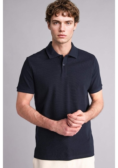Defacto Regular Fıt Polo Yaka Kısa Kollu Polo Tişört G5918ax26smnv82 Lacivert-nv82