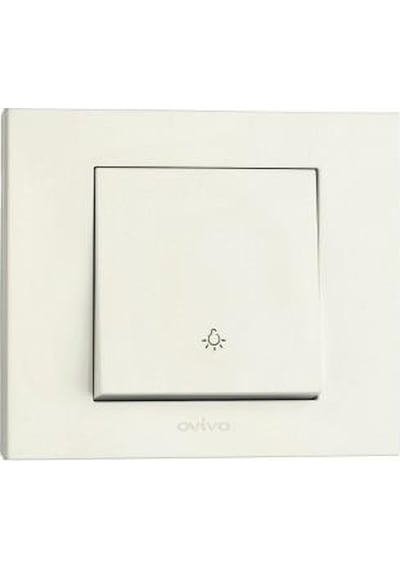 Ovivo  Beyaz Light Anahtar Çerçeveli Ovivo