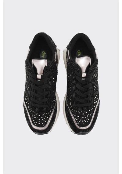 Derinet Comfort Taban Kadın Sneaker Siyah Taş Siyah Taş