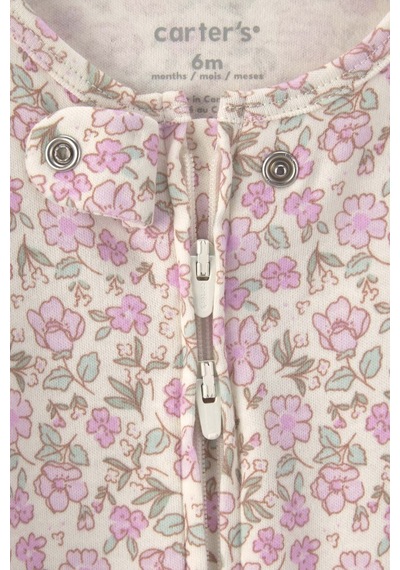 Carter's Kız Bebek Çiçekli Fermuarlı Patikli Tulum Lila 1v707210