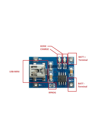 Tp4056 Lipo Şarj Modülü Mini Usb Akım Korumalı