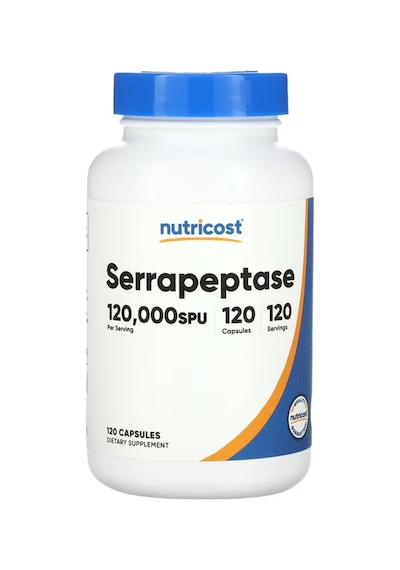 Nutricost Serrapeptase 120,000 Spu, 120 Capsules - Vegetarian...