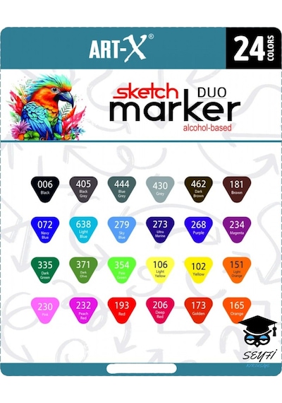 Sketch Marker Çift Taraflı Çizim Kalem Seti Art-x Rich Yüksek Kalite Kalıcı Mürekkep İade Garantili