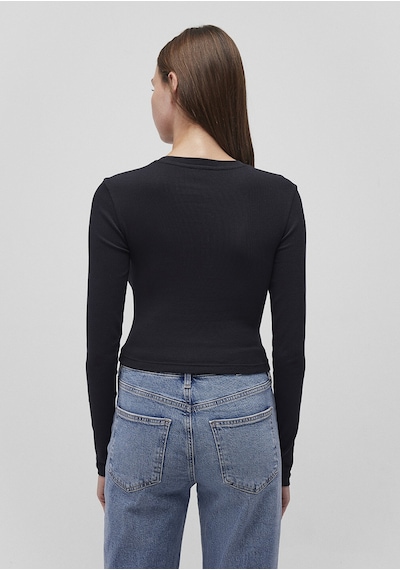 Mavi - 2li Uzun Kollu Crop Basic Tişört 1613021-70057 Beyaz